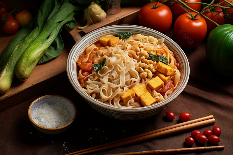 一碗美味可口的酸辣好吃的螺蛳粉绿色蔬菜,高清,摄影图,摄影图片,图片大全,摄影图免费下载